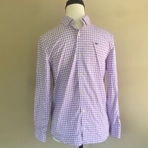 Vineyard Vines Purple Gingham Button-Down Shirt